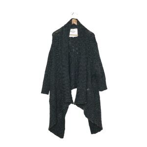 Abercrombie & Fitch Oversized XS/S Open Front Cardigan Handkerchief Gray Chunky